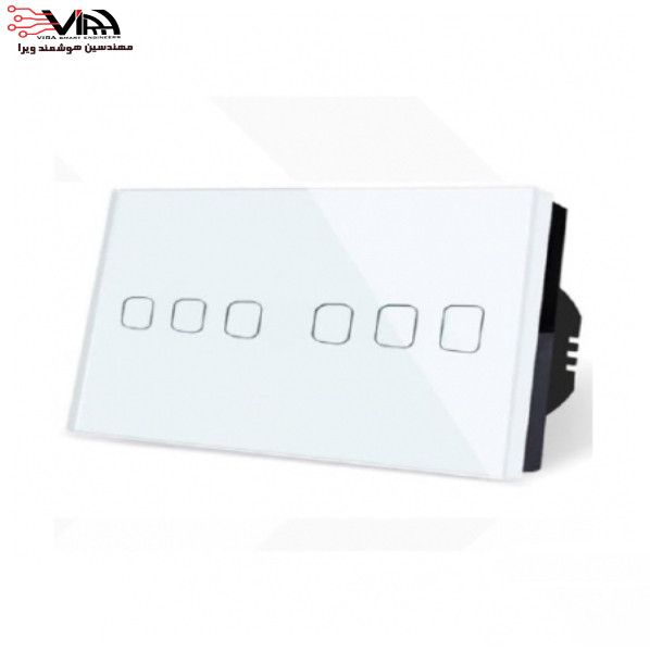 کلید شش پل لمسی هوشمند tuya سری اکو WiFi _Zigbee