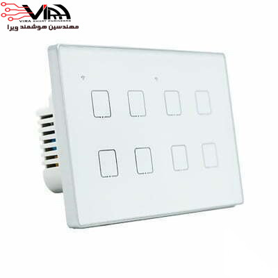 کلید هشت پل لمسی هوشمند tuya سری اکو WiFi_ Zigbee